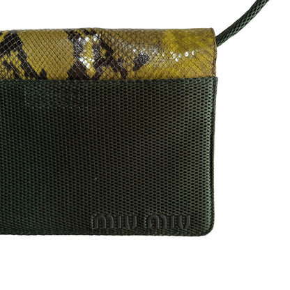 F/W 1999 Miu Miu Python Mesh Green Shoulder Bag