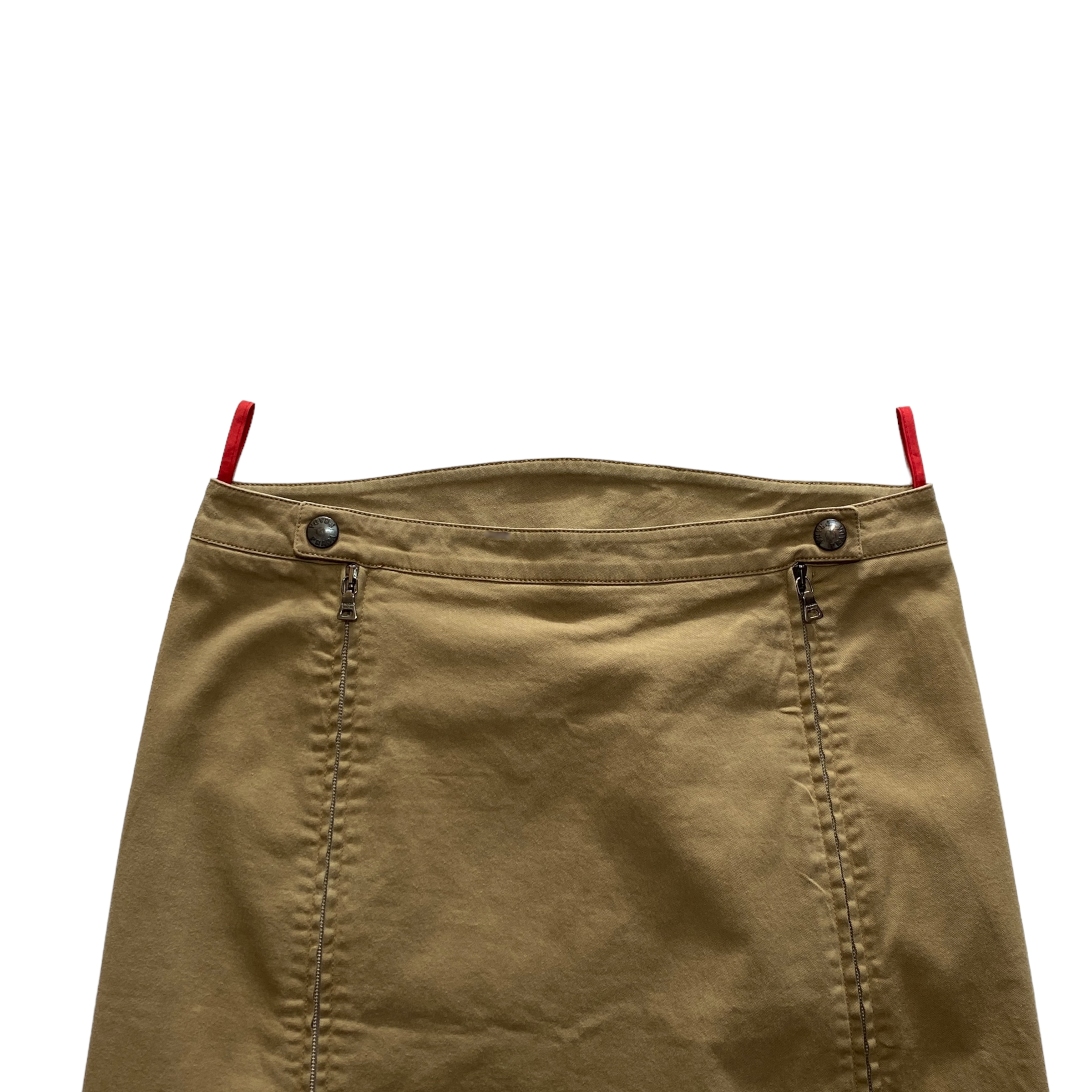 2000’s Double Zip Cotton Knee Skirt (39W)