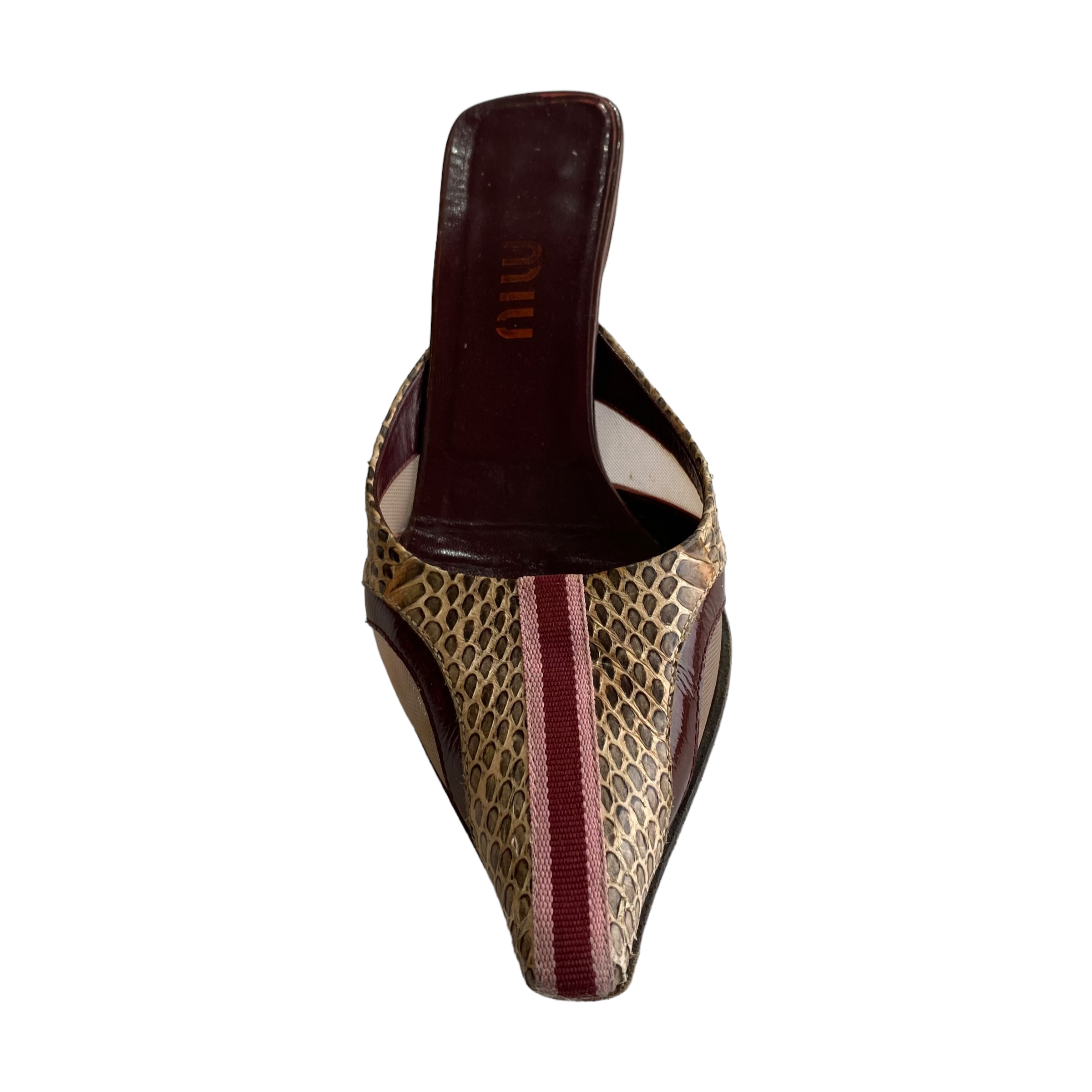 S/S 2000 Python Kitten Heels Mules (37EU)