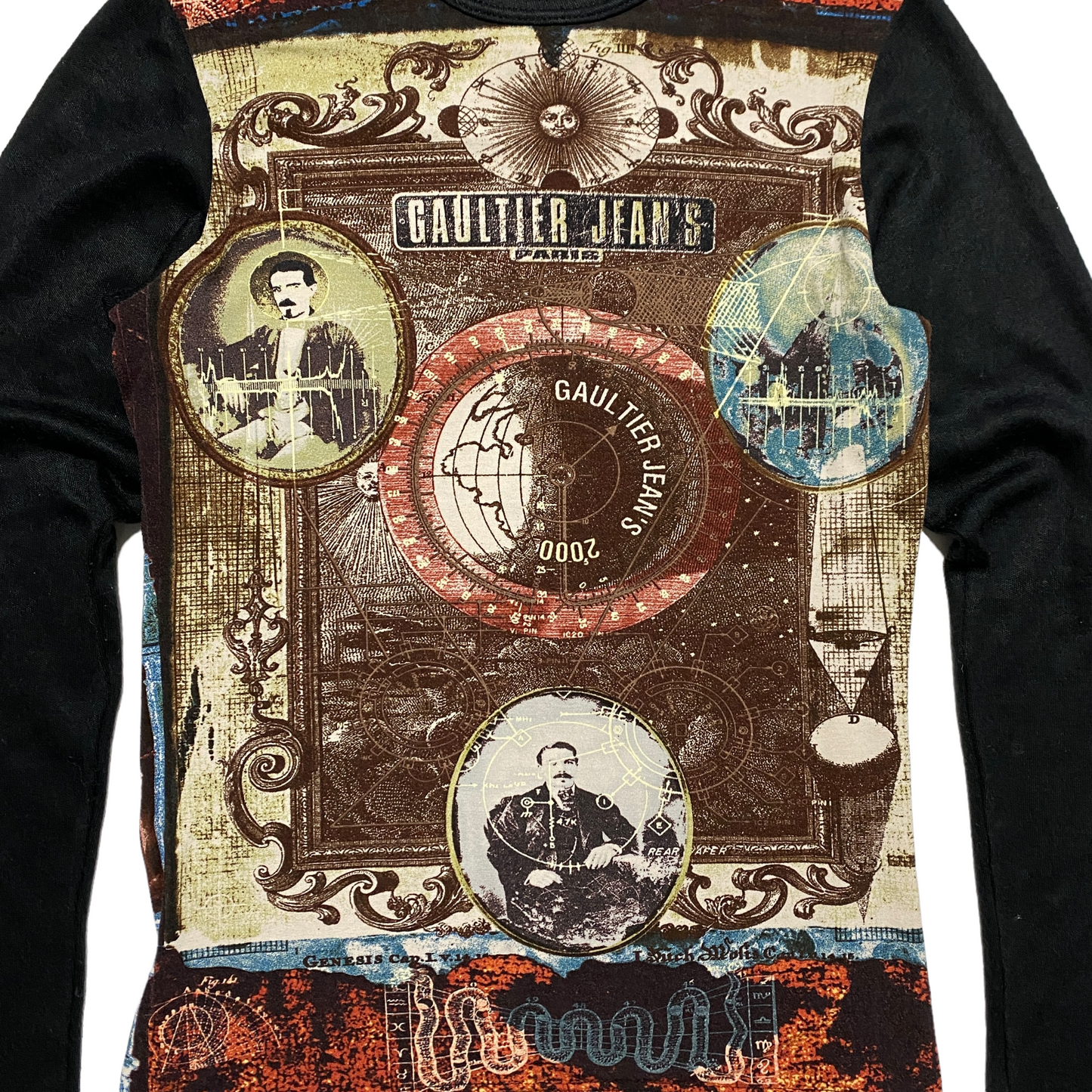 00's Jean Paul Gaultier Long Sleeve printed T-shirt (L)