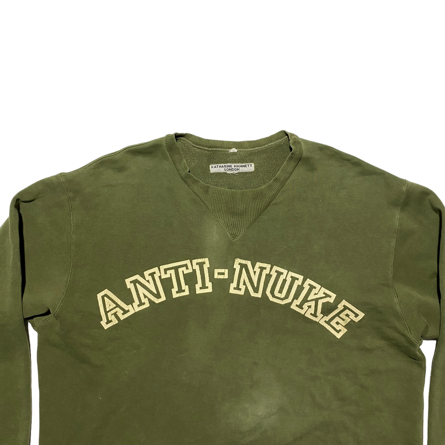 1986  Katharine Hamnett “ANTI-NUKE” Sweatshirt (XL)