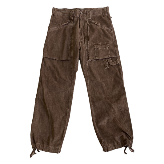 2000's Adjustable Waist Corduroy Cargo Pants (45W)