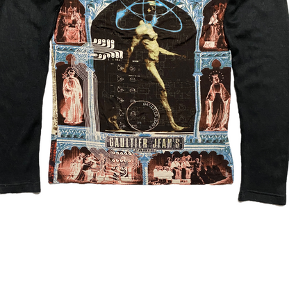 00's Jean Paul Gaultier Long Sleeve printed T-shirt (L)