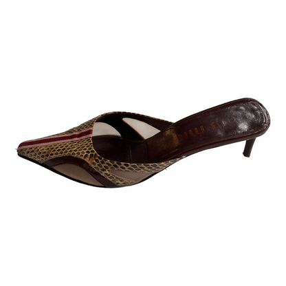 S/S 2000 Python Kitten Heels Mules (37EU)