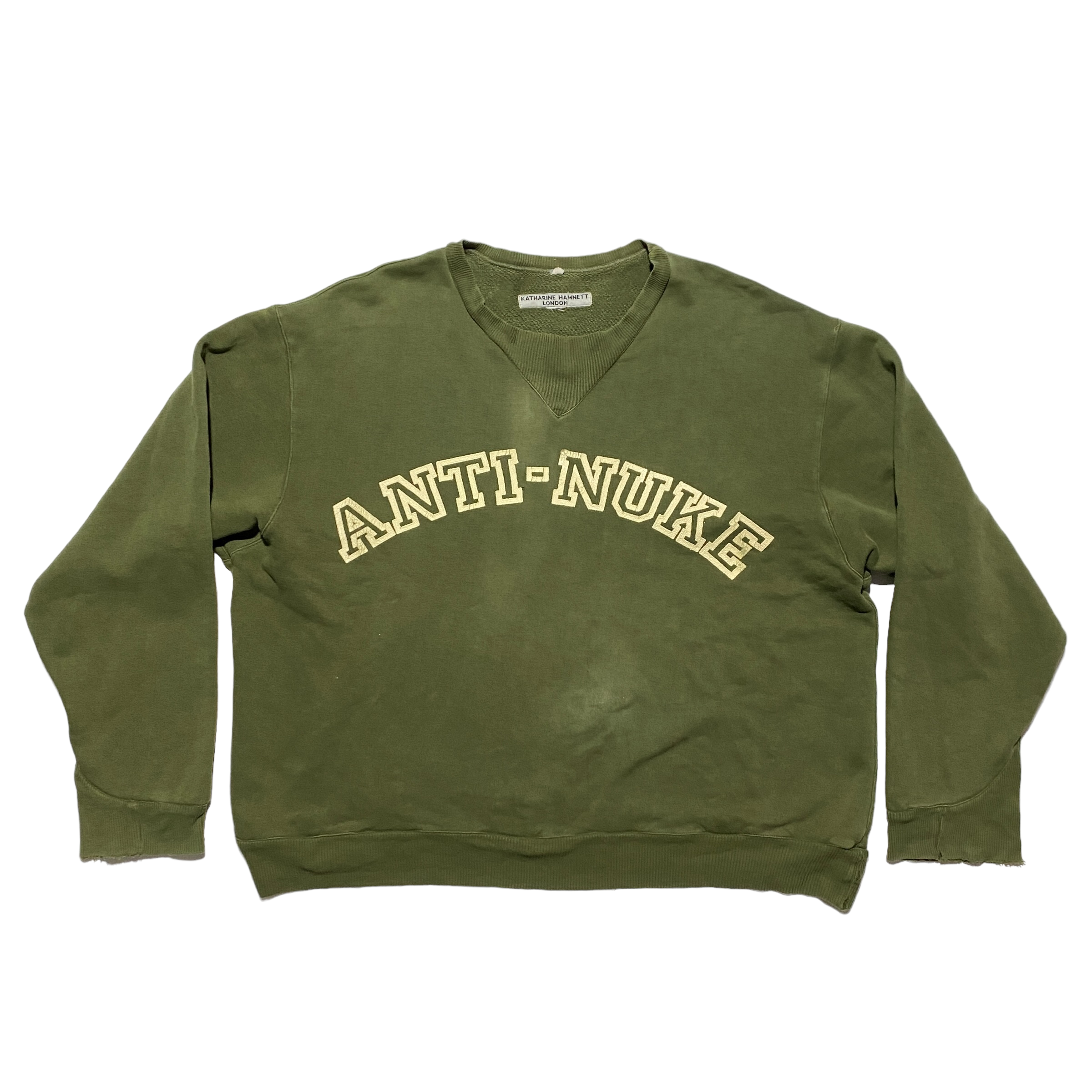 1986  Katharine Hamnett “ANTI-NUKE” Sweatshirt (XL)