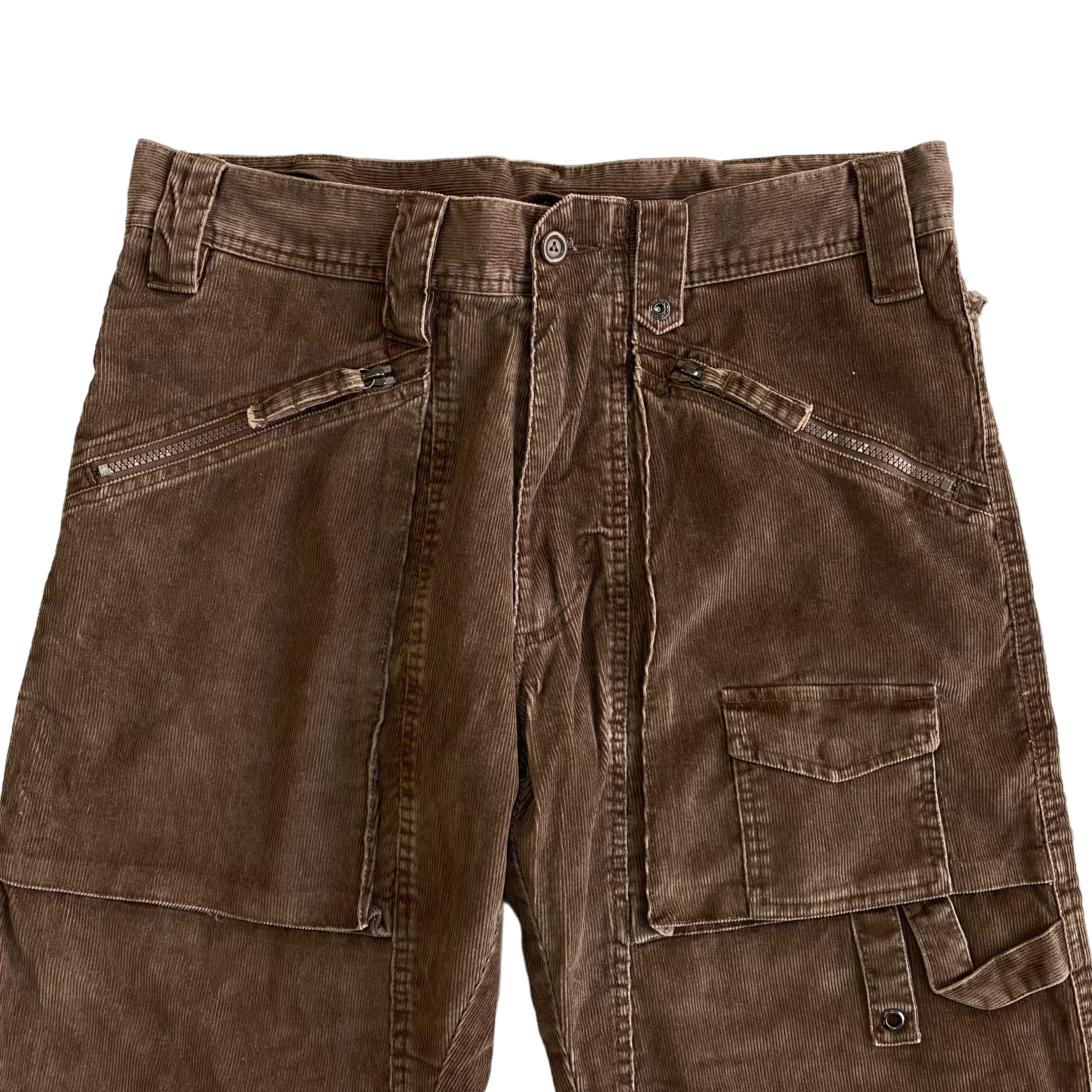 2000's Adjustable Waist Corduroy Cargo Pants (45W)