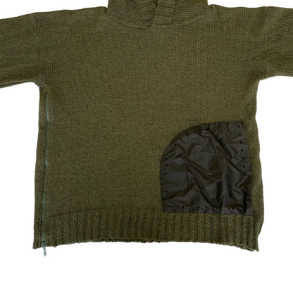 00's Cop Copine Hooded Khaki Knit (L)